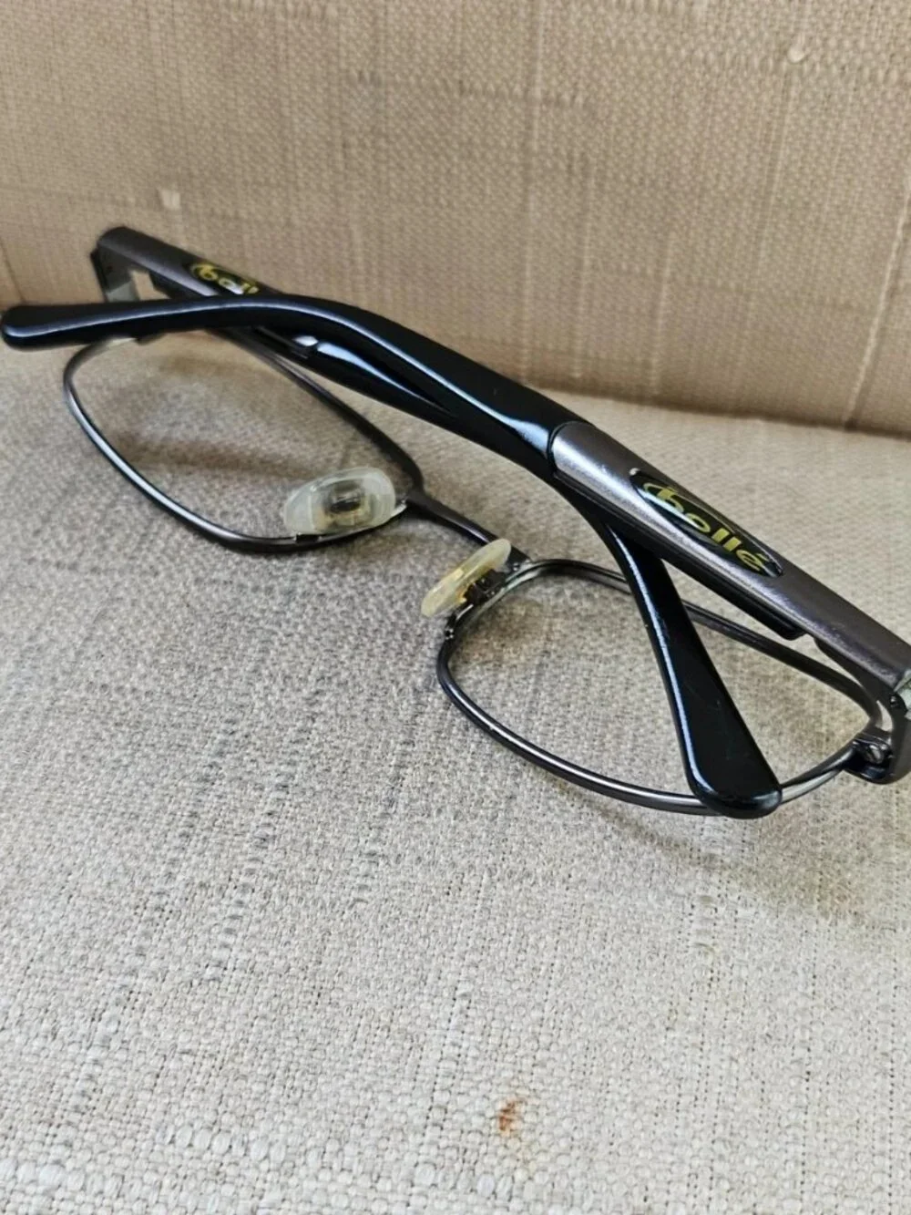 Vintage Bolle Eyeglasses Frame Gunmetal Tone Eyewear Glasses Made in Italy